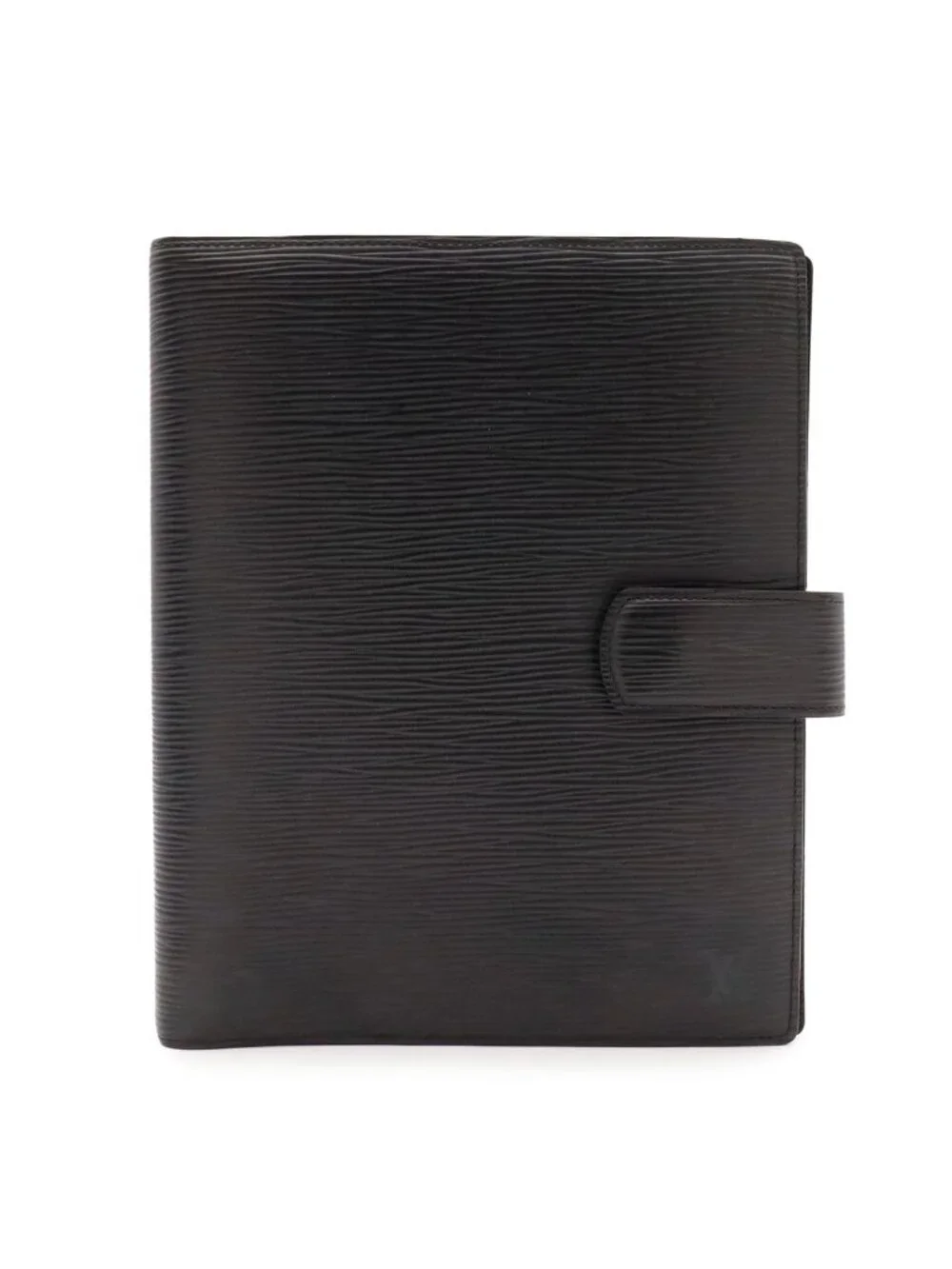 Louis Vuitton Epi Agenda GM Cover Planner Leather Noir Black Gold Ring